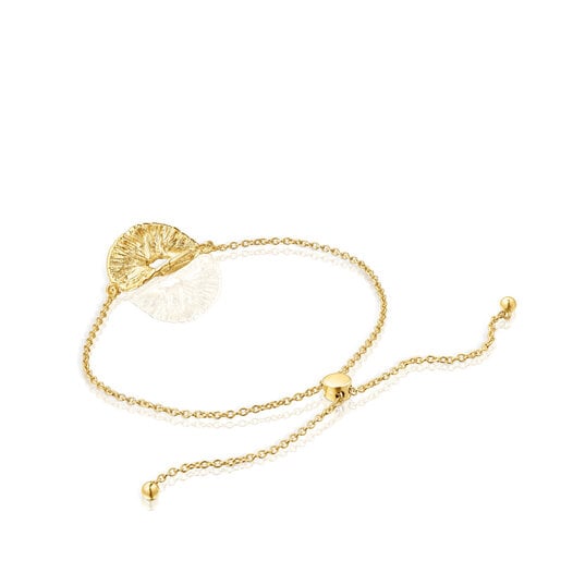 Pulsera con baño de oro 18 kt sobre plata Wicker