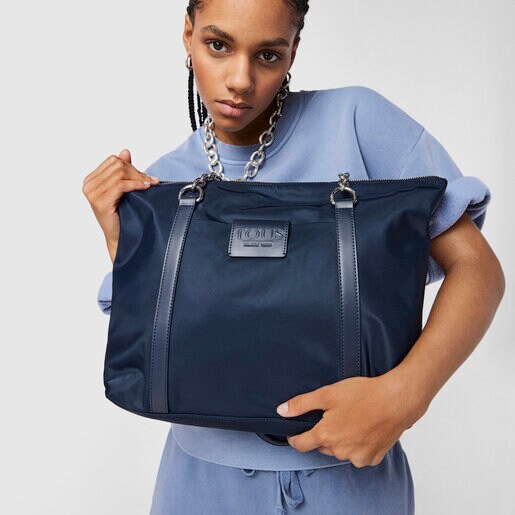 Capazo grande Empire Soft Chain azul marino