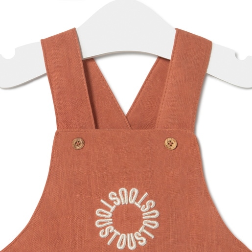 Baby romper in Classic brick red
