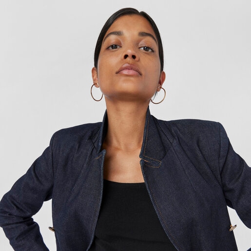 Pendientes aro grandescon baño de oro 18 kt sobre plata y perla Batala