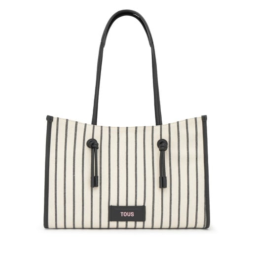 Shopper grande de jacquard negro TOUS Summer Holidays