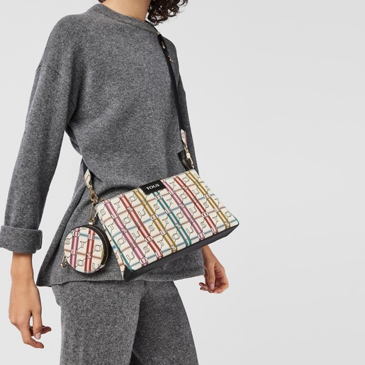 Bandolera Flat beige y negra TOUS Crossroad