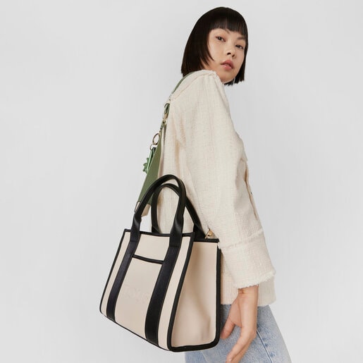ベージュのミディアムショッピングバッグ TOUS La Rue Amaya