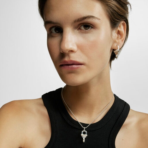 Silver Pendant with cultured pearls TOUS MANIFESTO