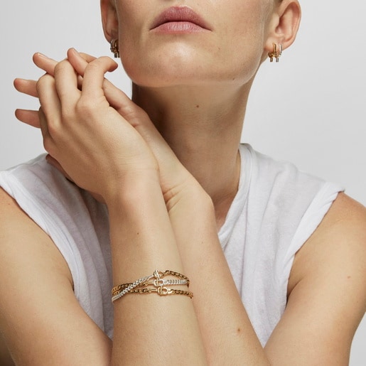 Pulsera con baño de oro 18 kt sobre plata TOUS MANIFESTO