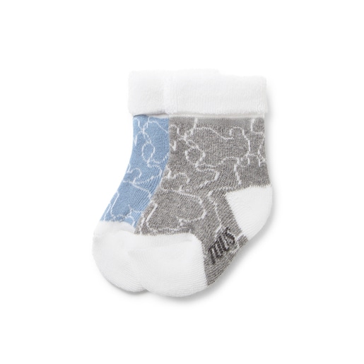 Pack of 2 pairs of baby socks in SSocks blue