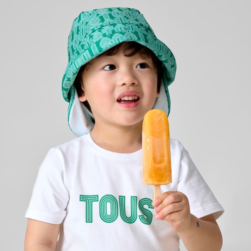 Beach t-shirt in Line blue