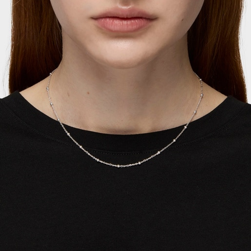 Colgante Mujer Tous Gargantilla En Plata Bolas Intercaladas Mujer