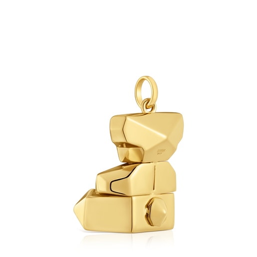 Cube-bear Pendant with 18kt gold plating over silver TOUS Sweet 40s