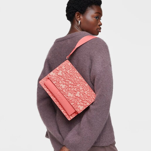 Medium coral-colored Audree Crossbody bag Kaos Mini Evolution