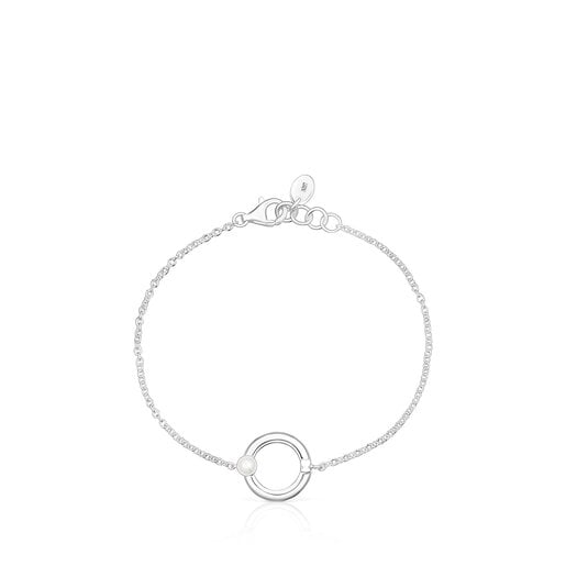 Bracelet TOUS Fellow en argent avec une perle et un ourson