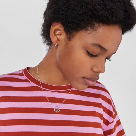 Серебряное ожерелье Silueta с жемчугом