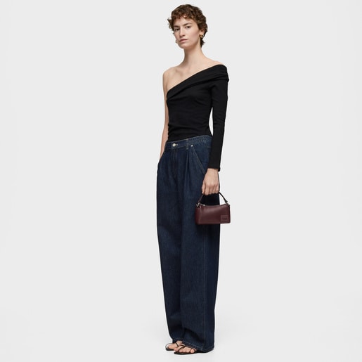 Burgundy Crossbody minibag TOUS Amanda