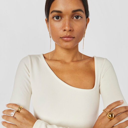 Long silver vermeil Lure Earrings