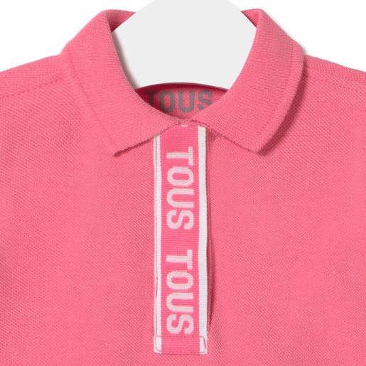 Vestido cuello polo Casual rosa
