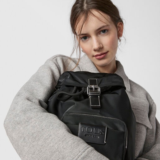 Маленький черный рюкзак Empire Soft Chain