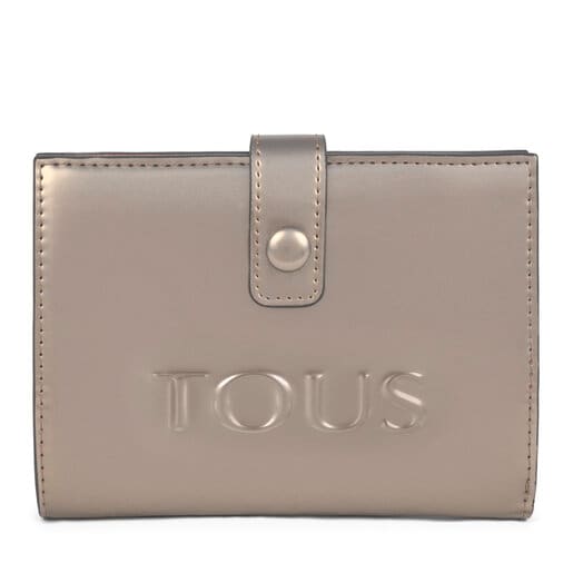 Billetera pequeña New Dorp gris y fucsia