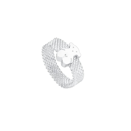 Silver TOUS Mesh Ring