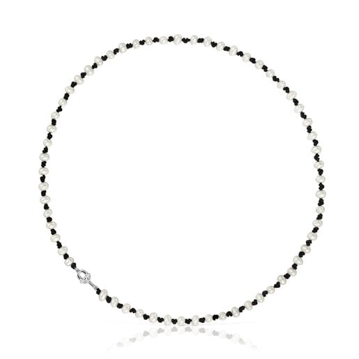 Collar de nylon negro con perlas cultivadas 42 cm TOUS MANIFESTO