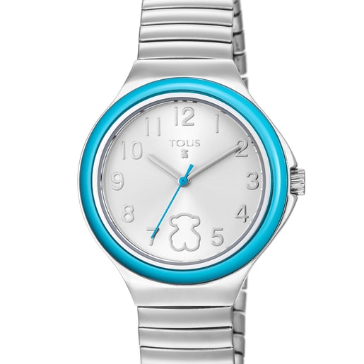 Steel Easy Watch with mint bezel