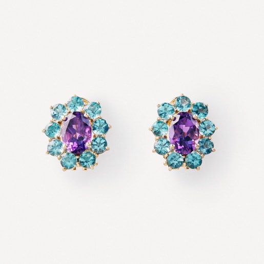 Aretes de oro con amatista y apatito TOUS ATELIER
