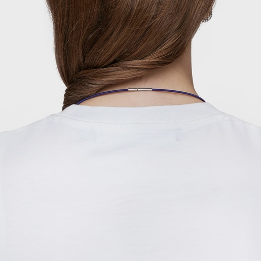 שרשרת Mesh Tube מפלדת IP בצבע לילך 2 מ"מ