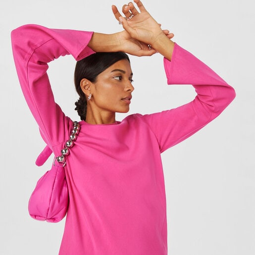 フューシャカラーのミニバッグ TOUS Plump