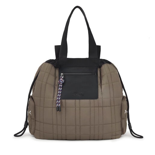 Extralarge khakicolored TOUS Empire Padded Backpack TOUS