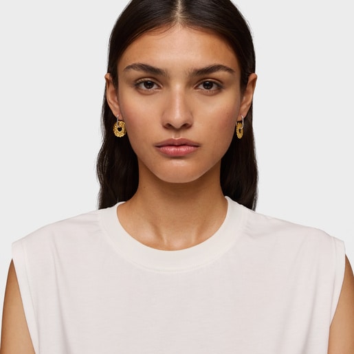 Two-tone hoop earrings Miranda