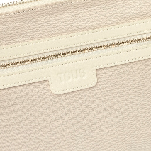 Bandolera chain de piel beige TOUS Fold