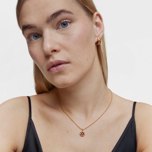 Choker with 18kt gold plating over silver with balls measuring 45 cm TOUS Basics