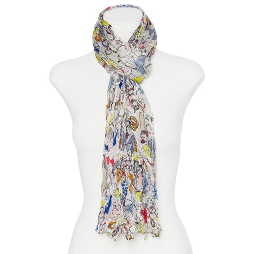 Multicolored Tous Tribe Plis foulard