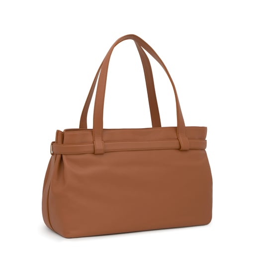 Shopper grande de piel camel TOUS Hold