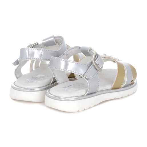 Sandalia romana hebilla plata y dorada Walk Lux Ún