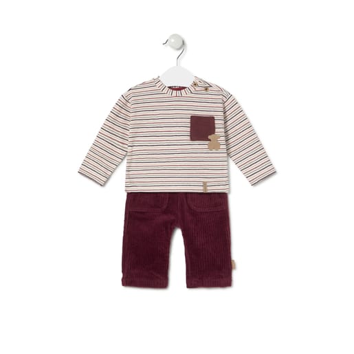 Boys outfit in Garnet maroon
