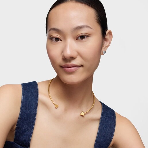 Gargantilla con baño de oro 18 kt sobre plata TOUS Flechazo