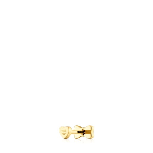 Gold-colored steel bow Ear piercing TOUS Ribbon
