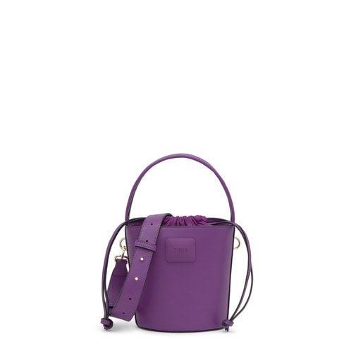 Sac à bonbonnière violet petit TOUS Lucia