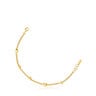 18kt gold plating over silver Chain bracelet with motifs Bold Motif