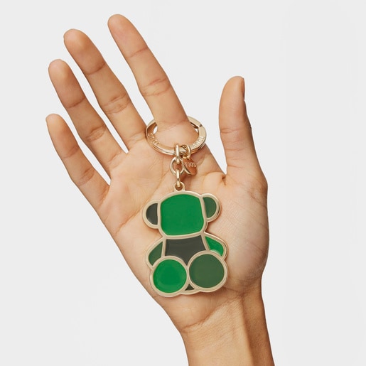 Green Key ring TOUS Bear Faceted