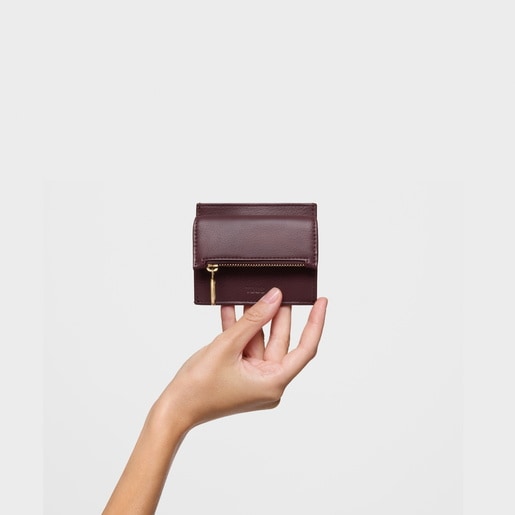 حافظة بطاقات - كيس نقود باللون العنابي من تشكيلة TOUS City