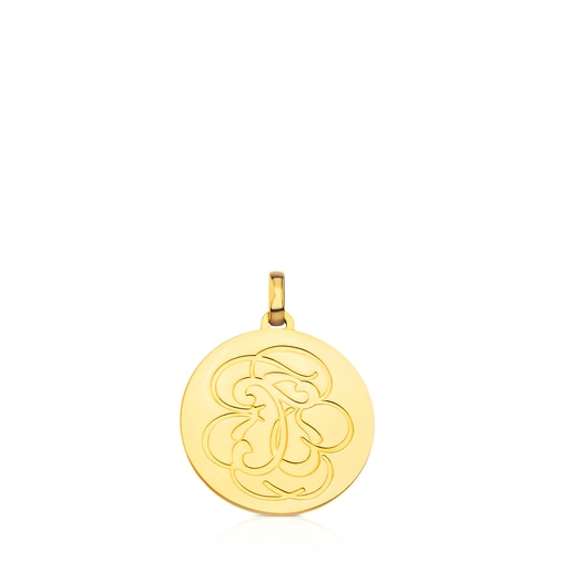 Vermeil Silver Rubric Pendant