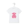 Girls beach t-shirt in Kaos pink