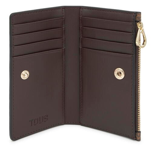 Cartera marrón Kaos Mini Lines