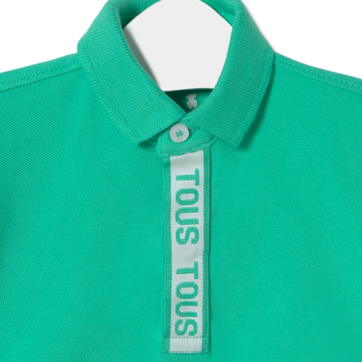 Piqué polo t-shirt in Casual green