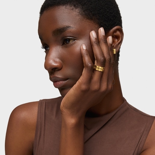 Ring with 18kt gold plating over silver TOUS Sweet 40s