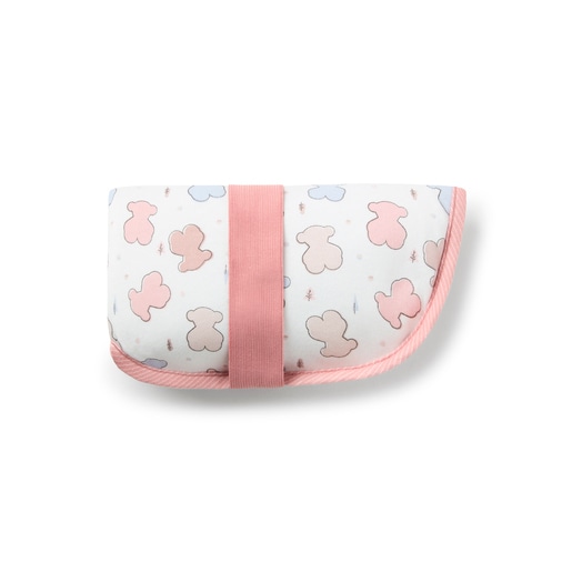 Bear-shaped travel changing mat in Colors pink