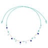 Collier Icon Glass en argent, verre de Murano et nylon bleu