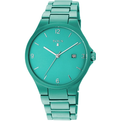 Montre Motion Aluminio en aluminium anodisé turquoise