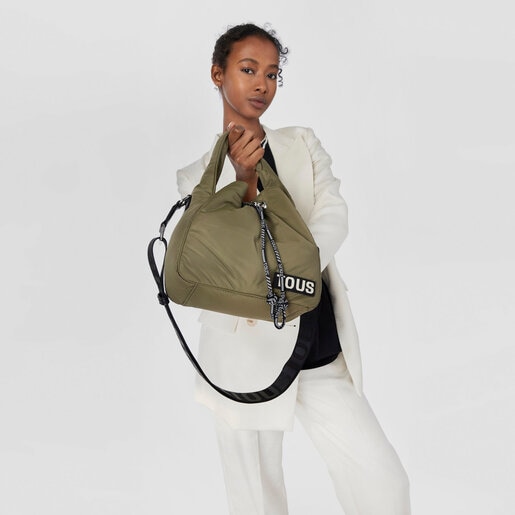 תיק דלי TOUS Carol Soft בצבע חאקי
